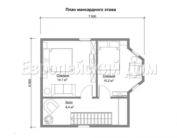 Disposition של הקומה השנייה. מקור תמונה: dom-bt.com