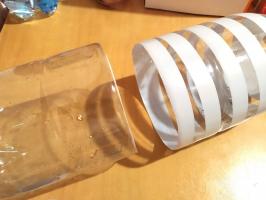 קערה עשויה בקבוקי פלסטיק כדי להחליף את הקודם