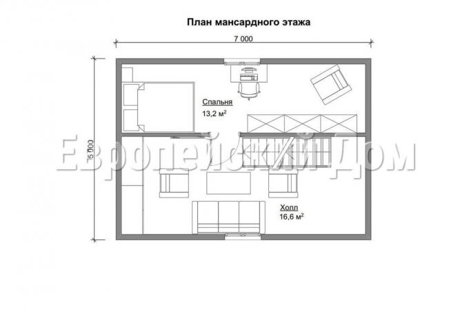 Disposition של הקומה השנייה. מקור תמונה: dom-bt.com