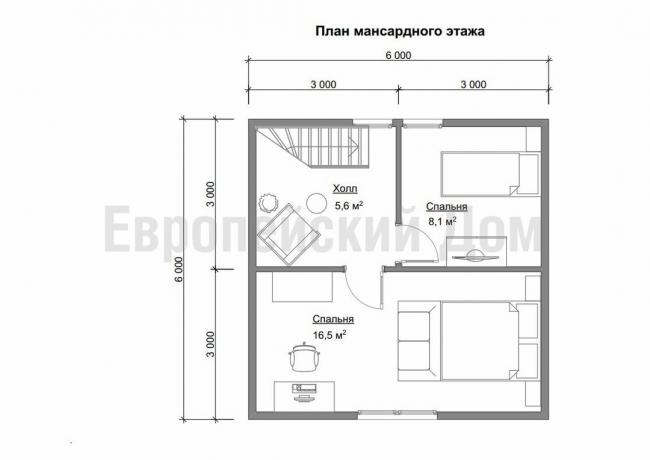 Disposition של הקומה השנייה. מקור תמונה: dom-bt.com