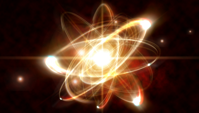 האלקטרונים מסתובבים Atom