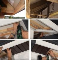 הגשת בליטת הגג: soffits קירוי, איך לעשות קובץ של