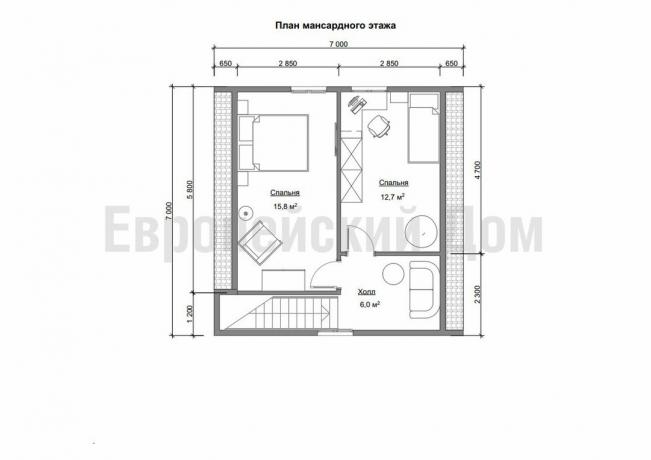 Disposition של הקומה השנייה. מקור תמונה: dom-bt.com