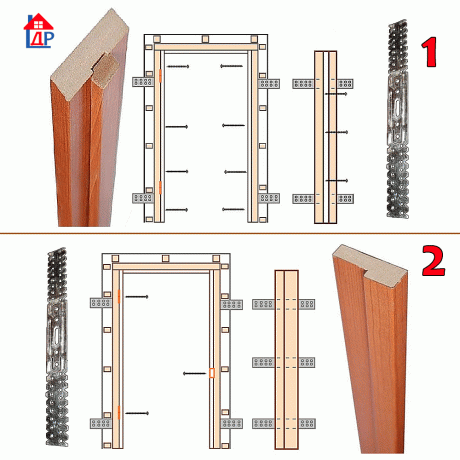 1 קופסה עם מגע prihlopa; 2-חתיכת קופסה